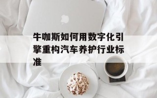 牛咖斯如何用数字化引擎重构汽车养护行业标准