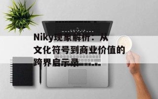 Niky现象解析：从文化符号到商业价值的跨界启示录