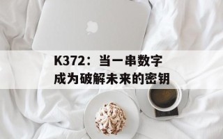 K372：当一串数字成为破解未来的密钥