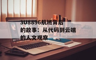 3U8896航班背后的故事：从代码到云端的人文观察