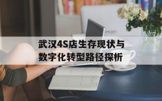 武汉4S店生存现状与数字化转型路径探析