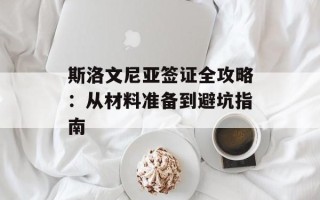 斯洛文尼亚签证全攻略：从材料准备到避坑指南