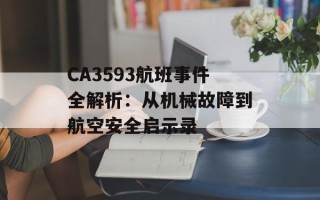 CA3593航班事件全解析：从机械故障到航空安全启示录