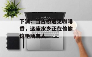 下浦：当古桥遇见咖啡香，这座水乡正在偷偷惊艳所有人
